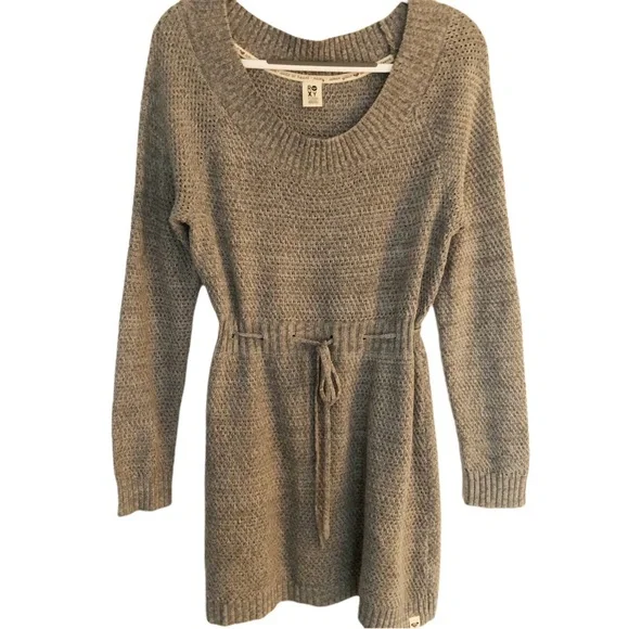 Roxy Quicksilver Gray Knit Sweater Dress - Size XL - Picture 1 of 8